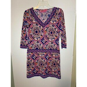 Macbeth Collection Dress Margaret Josephs Sz X-Small Pink Pullover Stretchy EUC